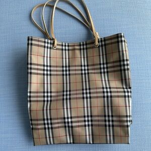 Burberry Classic Check Tote with Black Interior